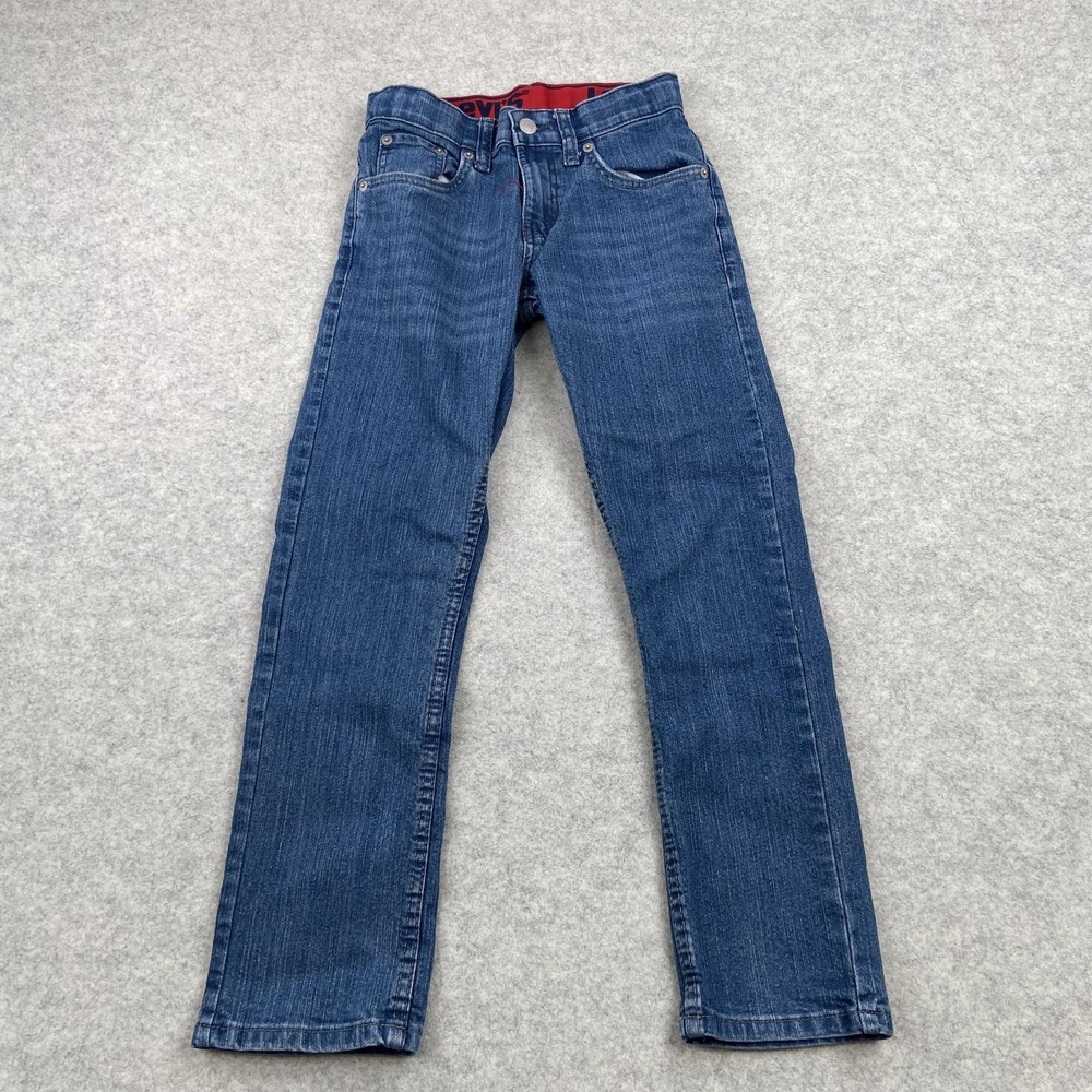 Levis 511 Jeans Boys 10 (24x24) Regular Blue Slim Denim Stretch Adjustable Waist